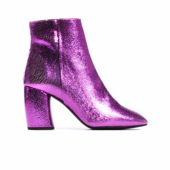L'Intervalle Madrid Fuchsia Pink Leather Boots